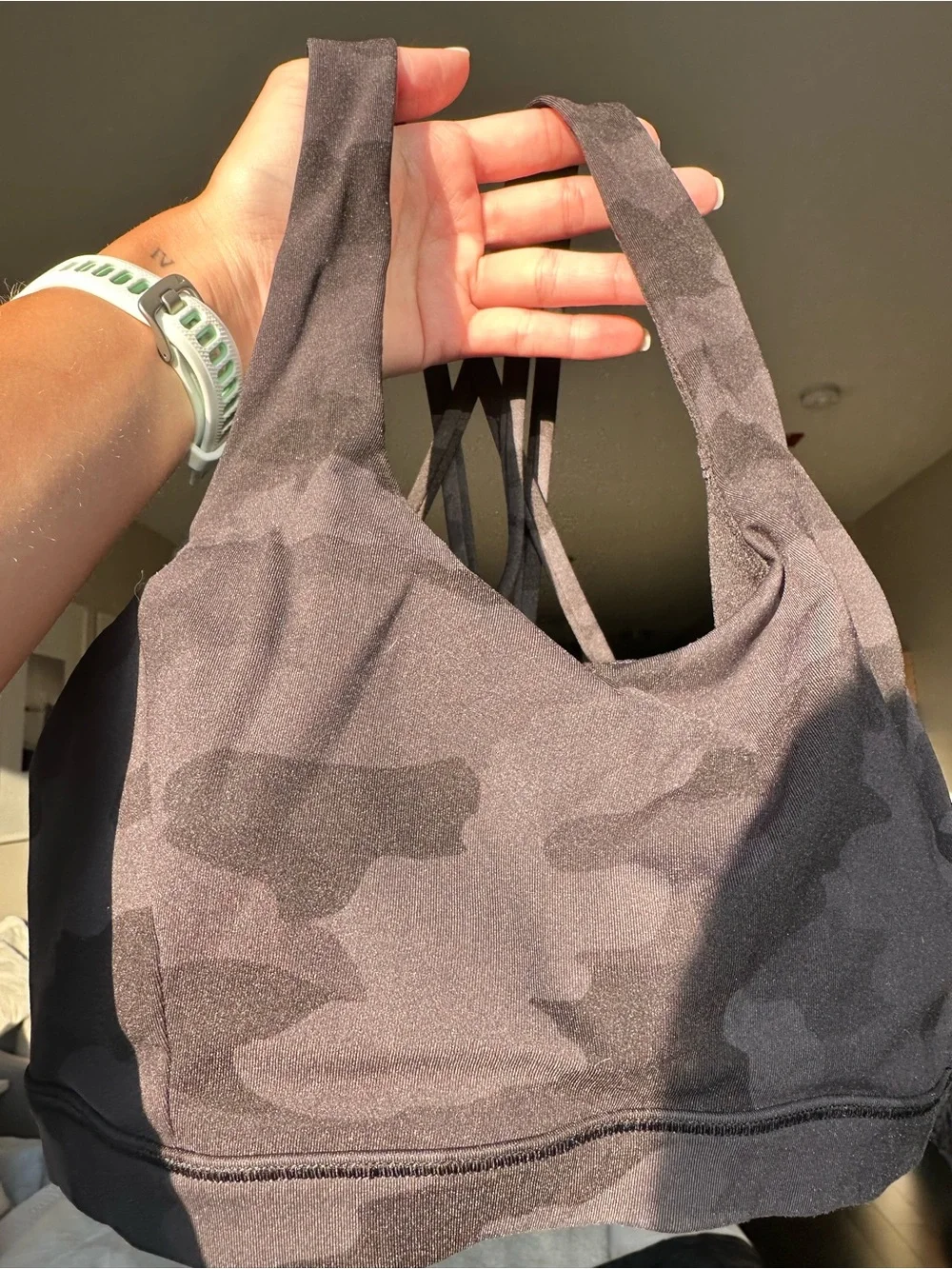 lululemon athletica Black Camo energy Sports Bra